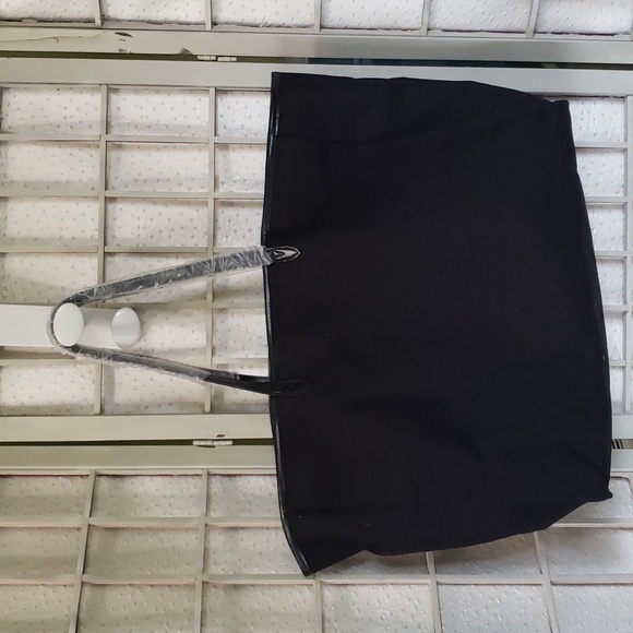 Victoria Secret black canvas with sequin embellish tote bag new - Picture 2 of 3